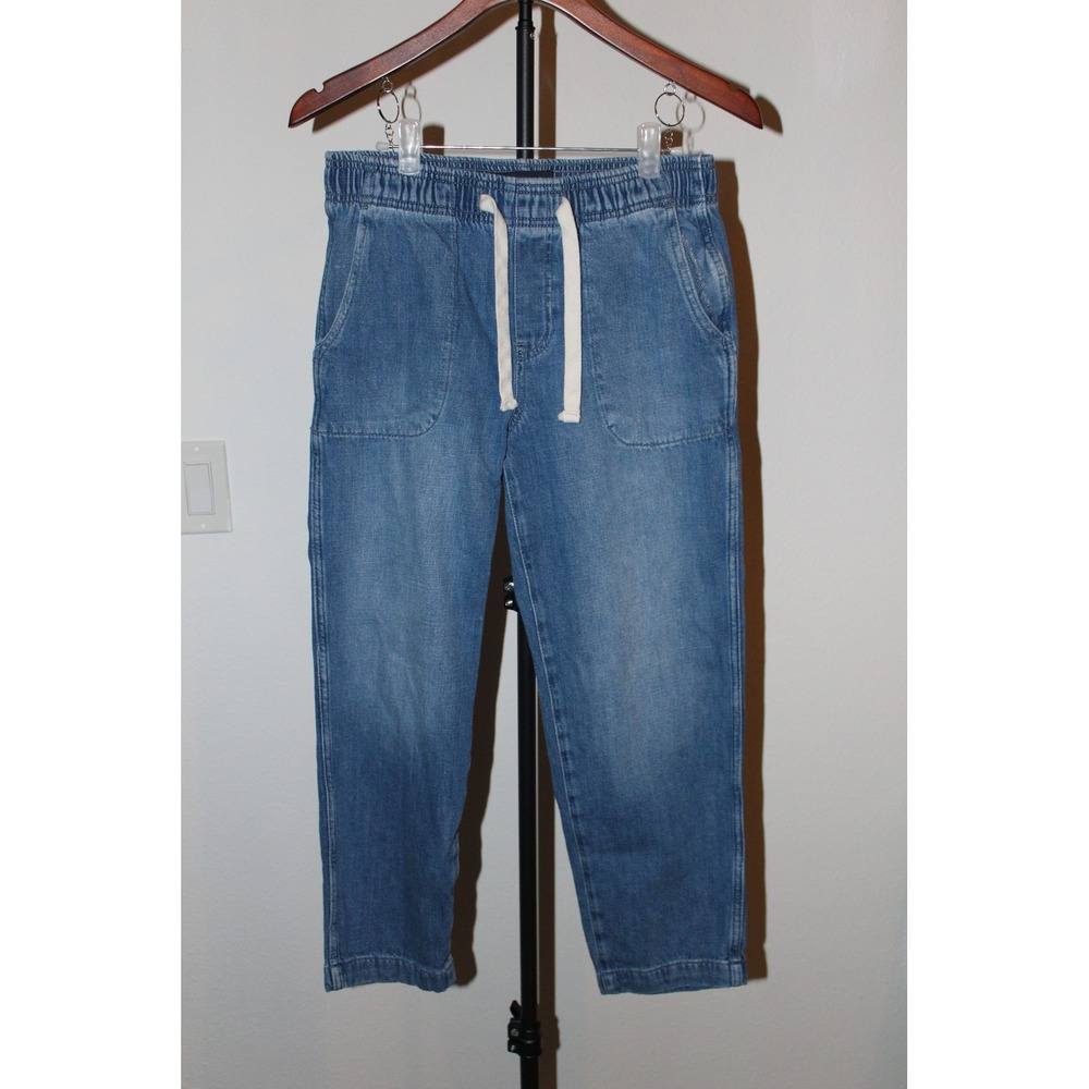 Gap Denim Easy Jean Womens XS Blue Medium Wash Elastic Waist Cotton Relaxed Pant